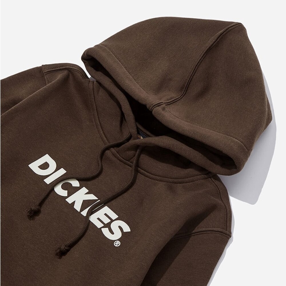 Dickies Hoodie 帽T 字母LOGO 內裡 刷毛 保暖 黑色 米白 軍綠-圖片-4