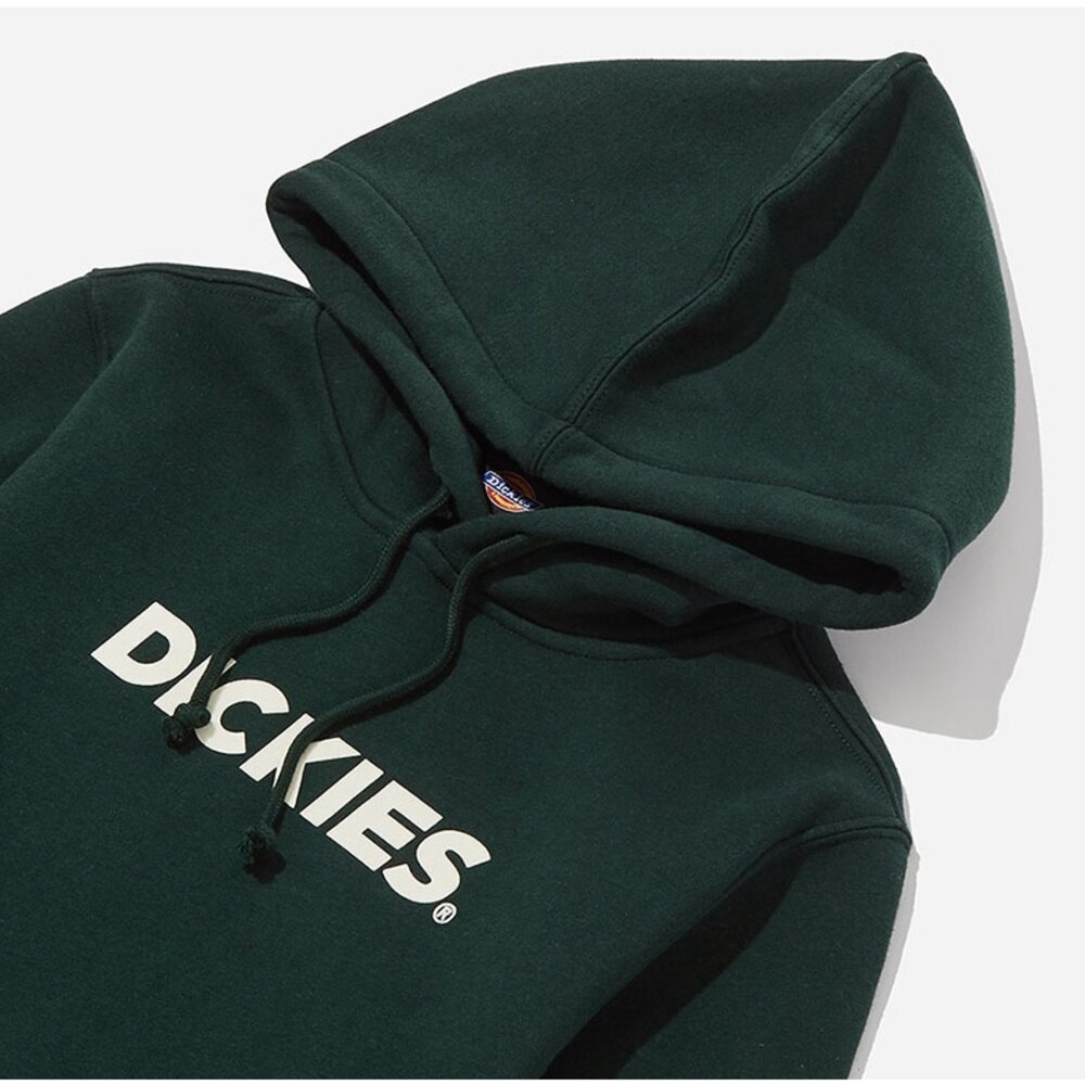 Dickies Hoodie 帽T 字母LOGO 內裡 刷毛 保暖 黑色 米白 軍綠-圖片-6