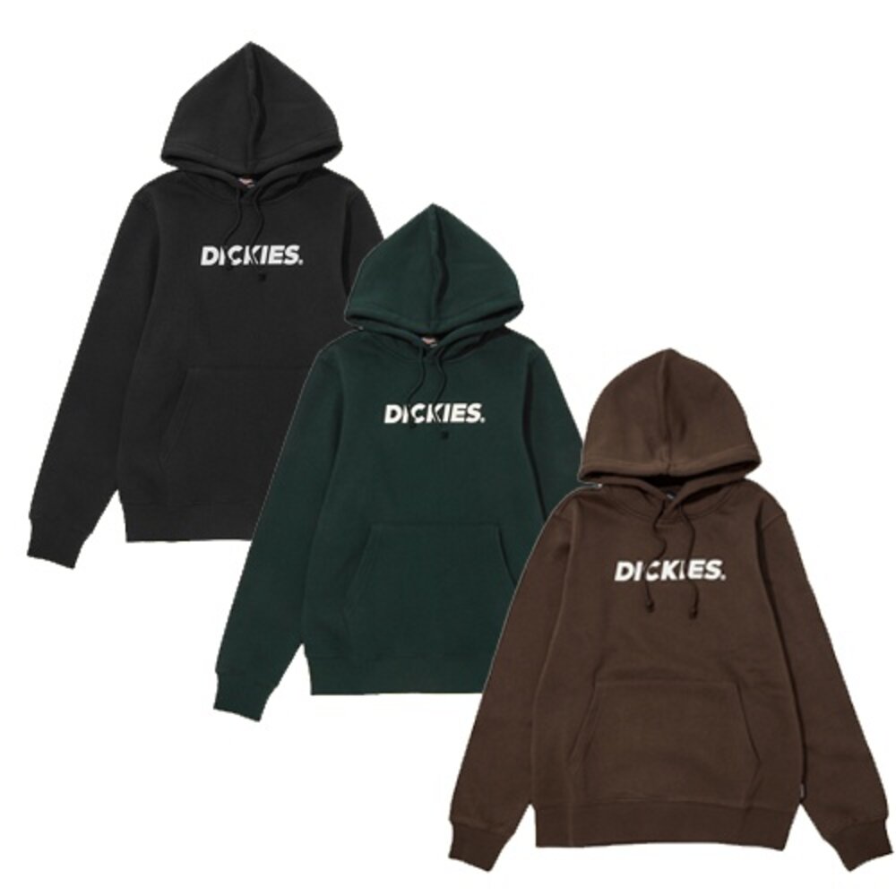 8851485931-Dickies Hoodie 帽T 字母LOGO 內裡 刷毛 保暖 黑色 米白 軍綠