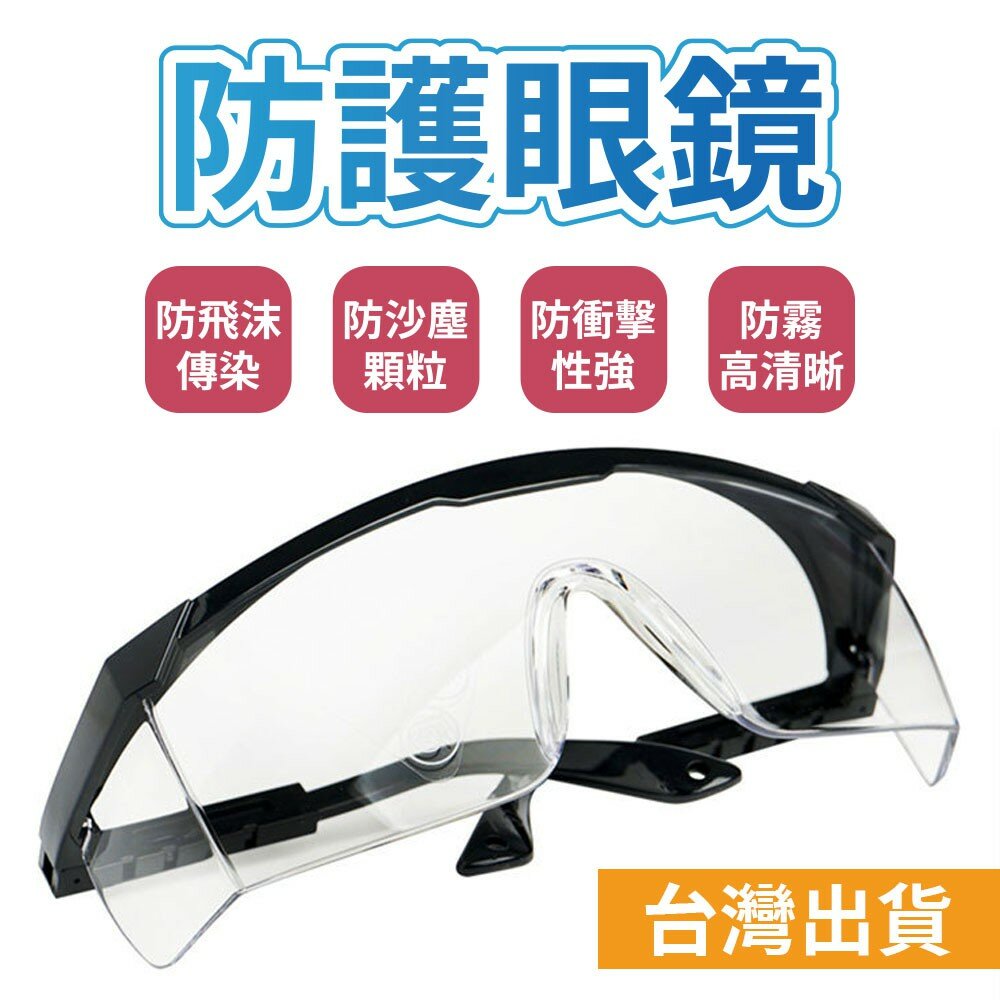 8966672851 - 護目鏡 可調式 防飛沫 防風沙 防衝擊 可套眼鏡 防口沫 防灰塵 護鏡 割草防護鏡 現貨