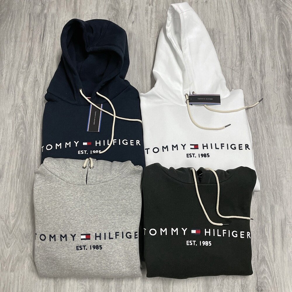 Tommy Hilfiger TOMMY 男款 1985 內刷毛 經典Logo 字母 帽T 刺繡 貼布 連帽T恤-圖片-3