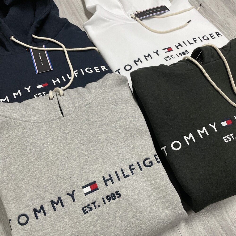 Tommy Hilfiger TOMMY 男款 1985 內刷毛 經典Logo 字母 帽T 刺繡 貼布 連帽T恤-圖片-4