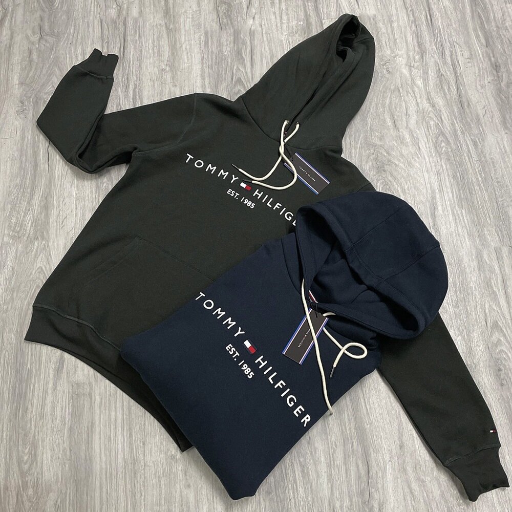 Tommy Hilfiger TOMMY 男款 1985 內刷毛 經典Logo 字母 帽T 刺繡 貼布 連帽T恤-圖片-7