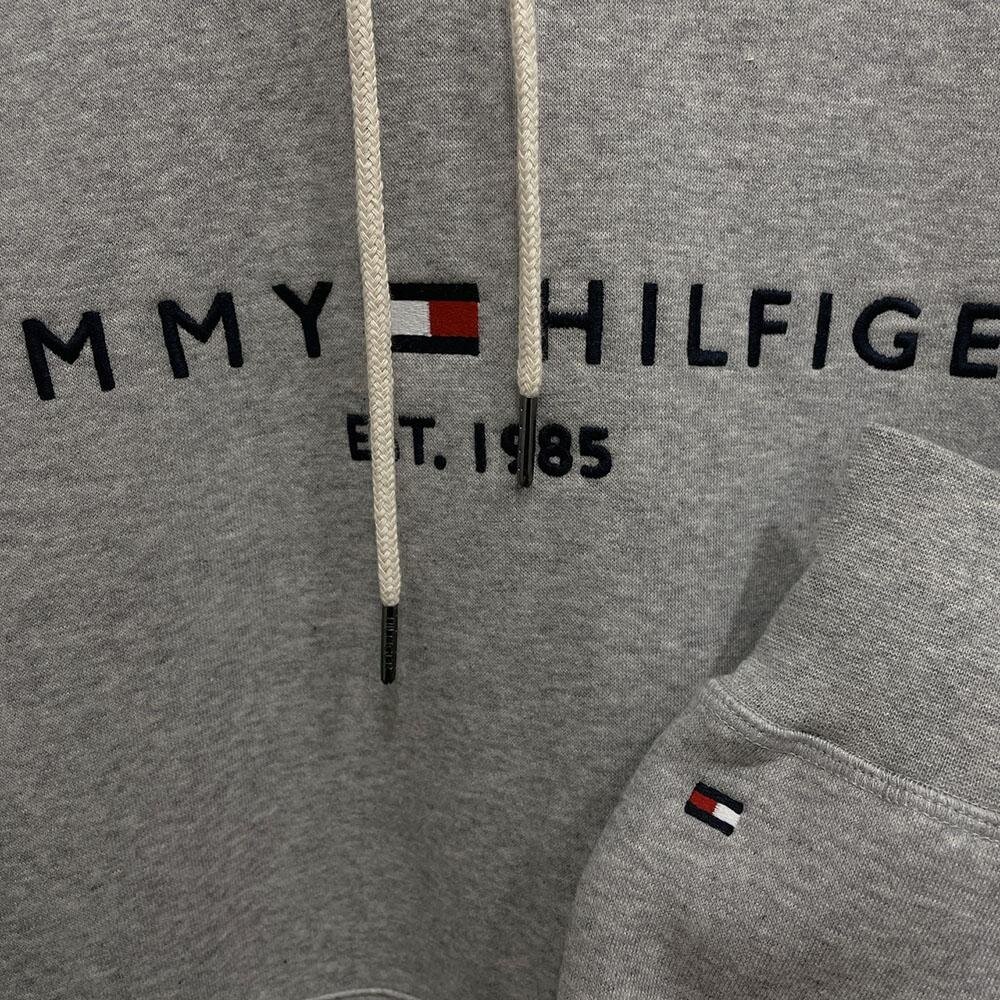 Tommy Hilfiger TOMMY 男款 1985 內刷毛 經典Logo 字母 帽T 刺繡 貼布 連帽T恤-圖片-9