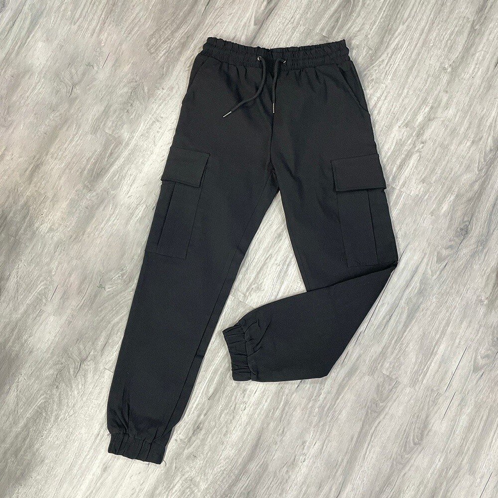 韓版 工作褲 工裝長褲 街頭 軍裝 修身 大口袋 工作褲 窄版長褲 軍裝褲 長褲 彈性纖維 縮口褲 1498-圖片-10