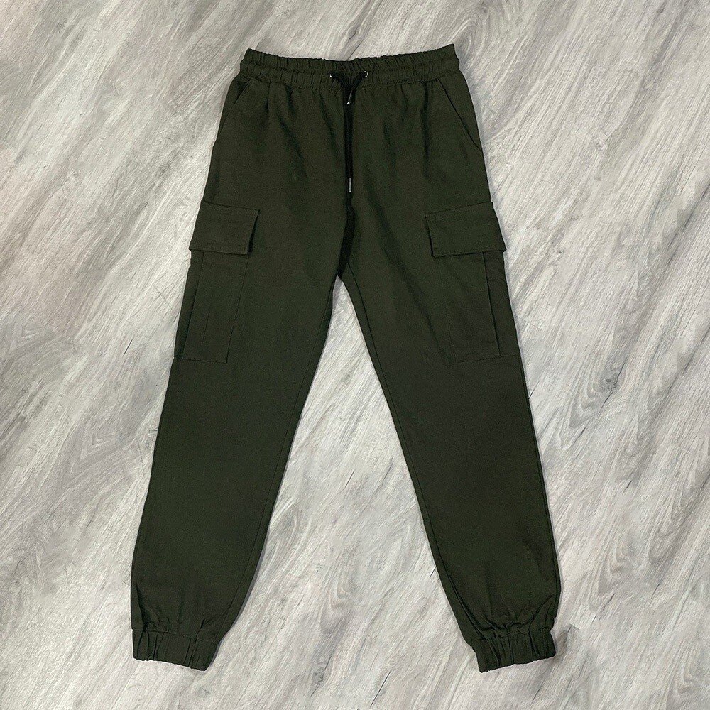 韓版 工作褲 工裝長褲 街頭 軍裝 修身 大口袋 工作褲 窄版長褲 軍裝褲 長褲 彈性纖維 縮口褲 1498-圖片-11