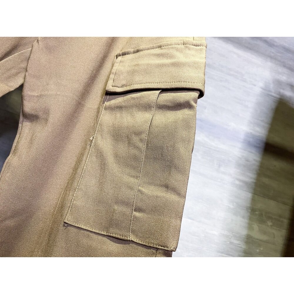 韓版 工作褲 工裝長褲 街頭 軍裝 修身 大口袋 工作褲 窄版長褲 軍裝褲 長褲 彈性纖維 縮口褲 1498-圖片-7