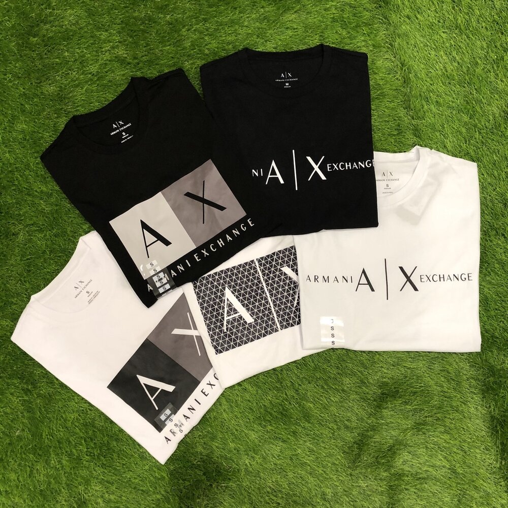 9406332633-armani exchange AX 美國男版 T-shirt 短袖 t恤 男款 棉質 滿版大LOGO 短袖 現貨