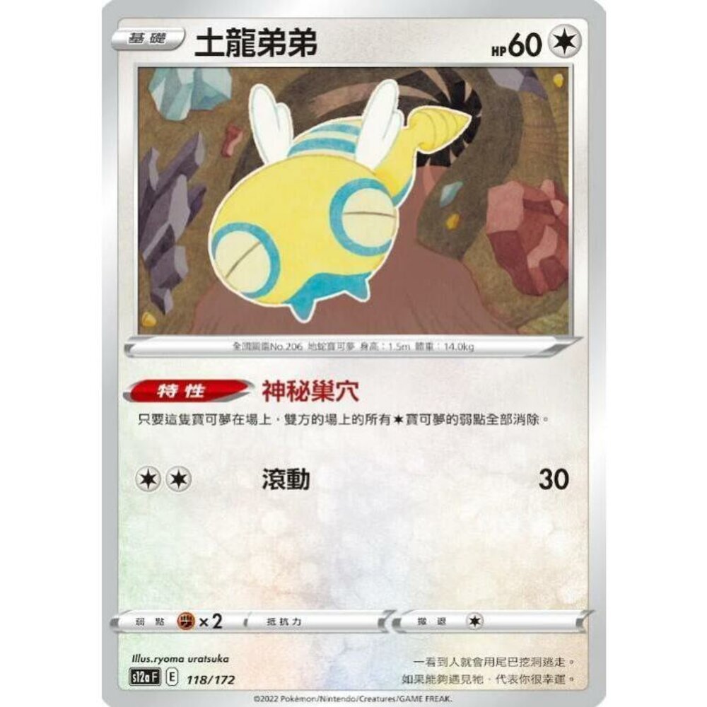 20684790793-【晴天屋】PTCG 寶可夢 中文版 土龍弟弟