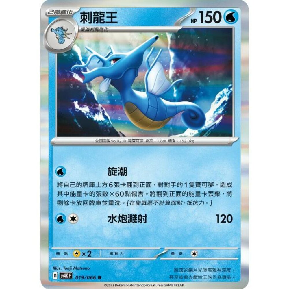 23260593676-【晴天屋】PTCG 寶可夢 中文版 刺龍王 SV4K 019/066 R