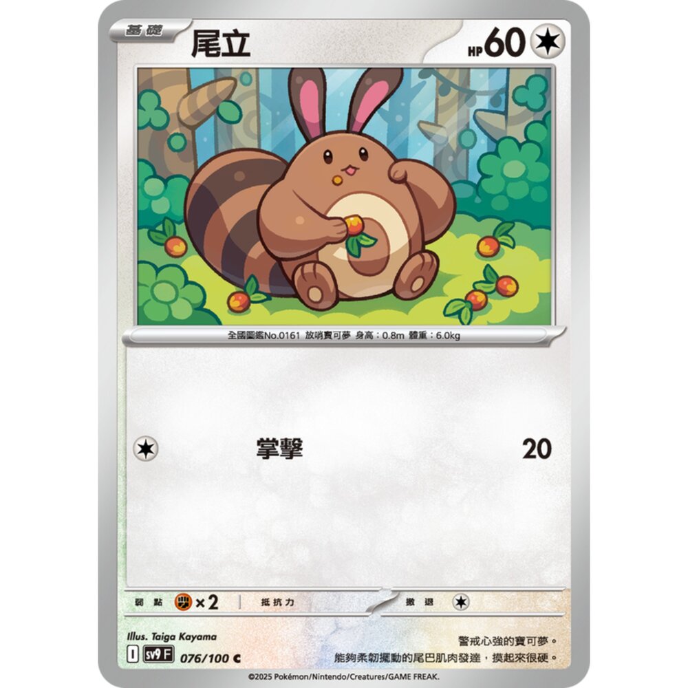 250206195054-【晴天屋】寶可夢 PTCG 中文版 尾立 SV9 076/100 C
