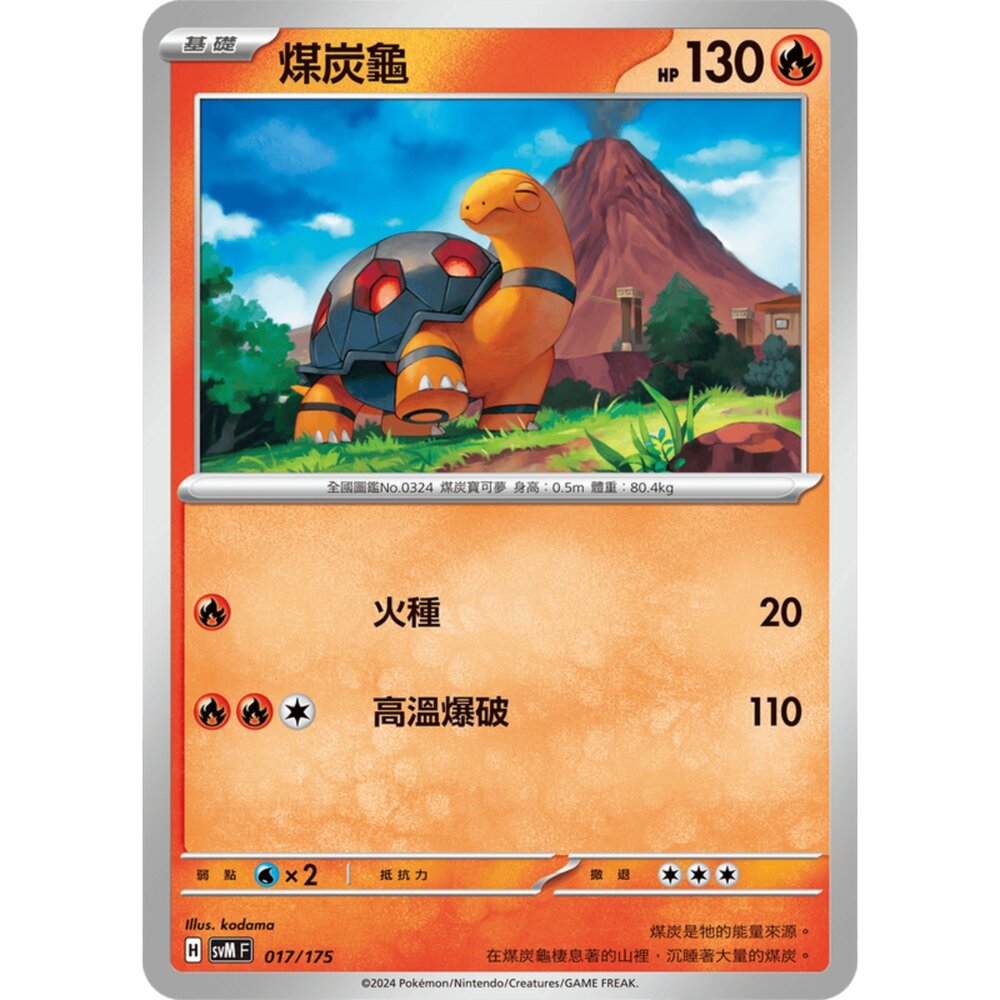 250209163722-【晴天屋】寶可夢 PTCG 中文版 雙ex初階牌組 svM 017/175 煤炭龜