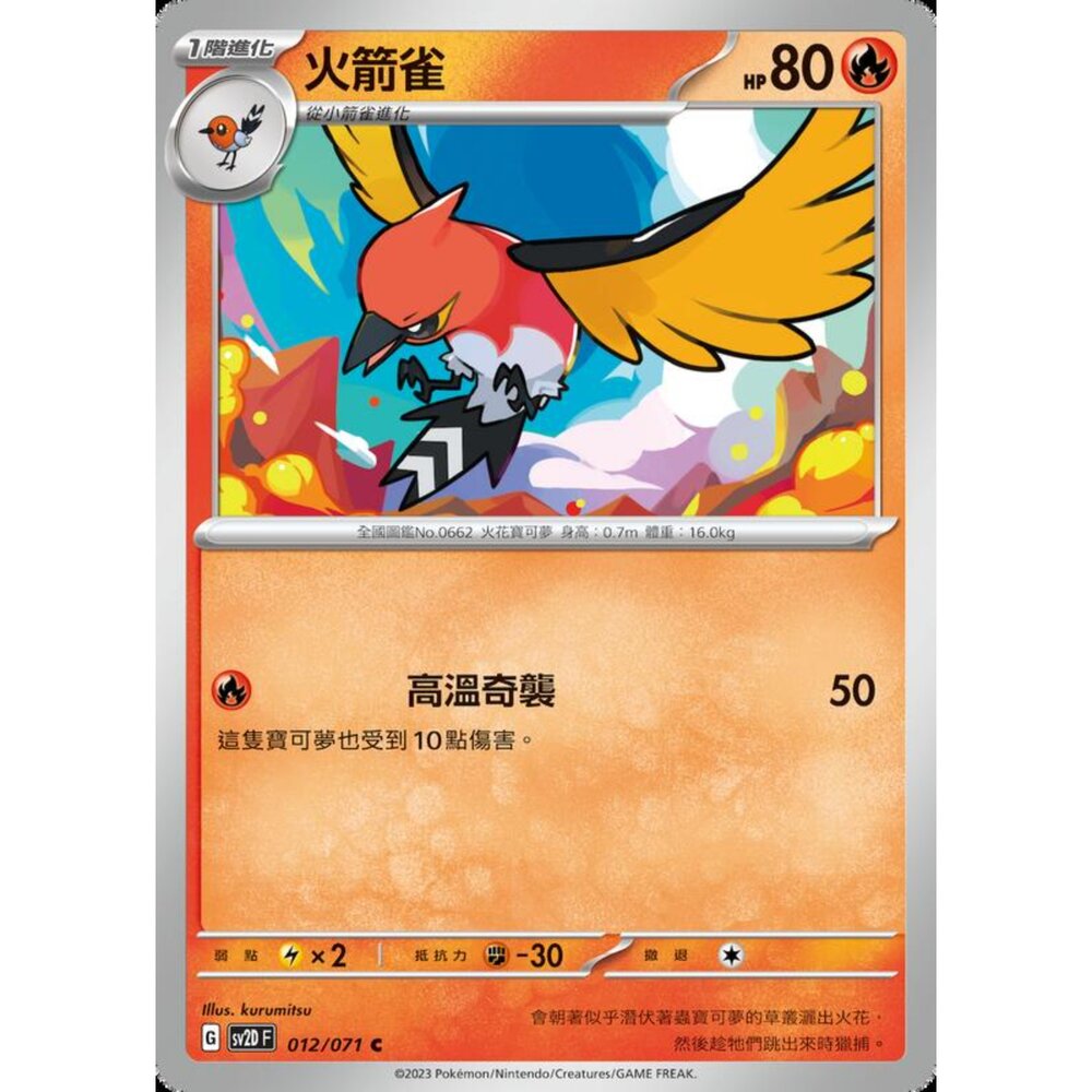 250214194128-【晴天屋】寶可夢 PTCG 中文版 火箭雀 SV2D 012/071 C