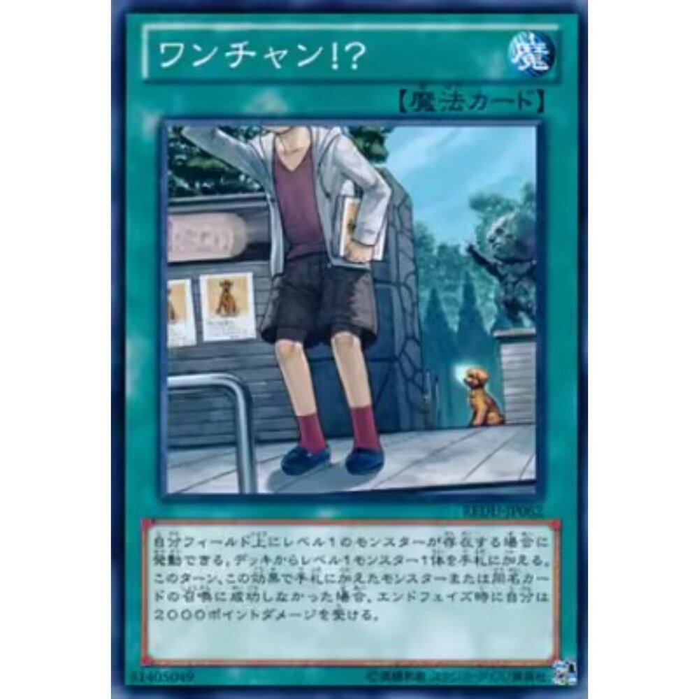 250321172618-【晴天屋】遊戲王 DBJH-JP028 REDU-JP062 SD40-JP033 唯一機會 一狗機會 (普卡)