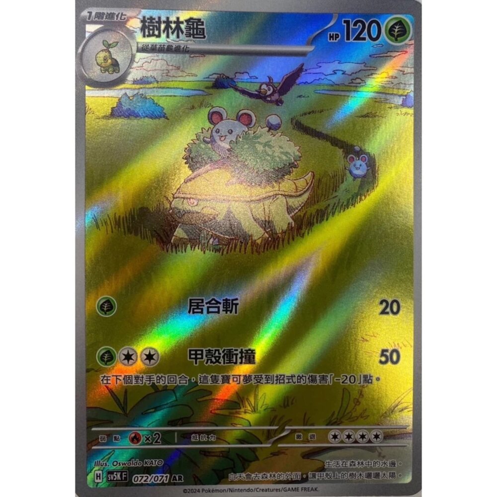 250330161636-【晴天屋】寶可夢 PTCG 中文版 樹林龜 SV5K 072/071 AR 閃卡