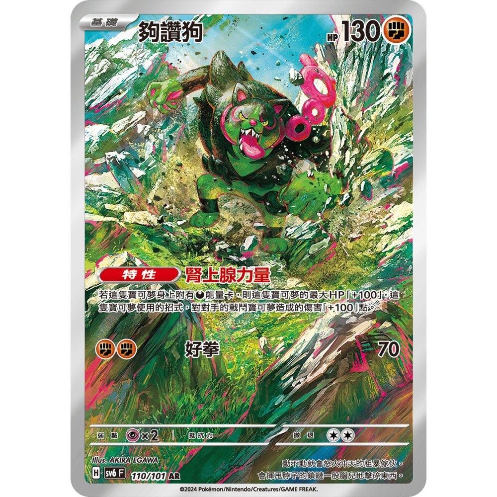 250330170643-【晴天屋】寶可夢 PTCG 中文版 夠讚狗 SV6 110/101 AR 閃卡
