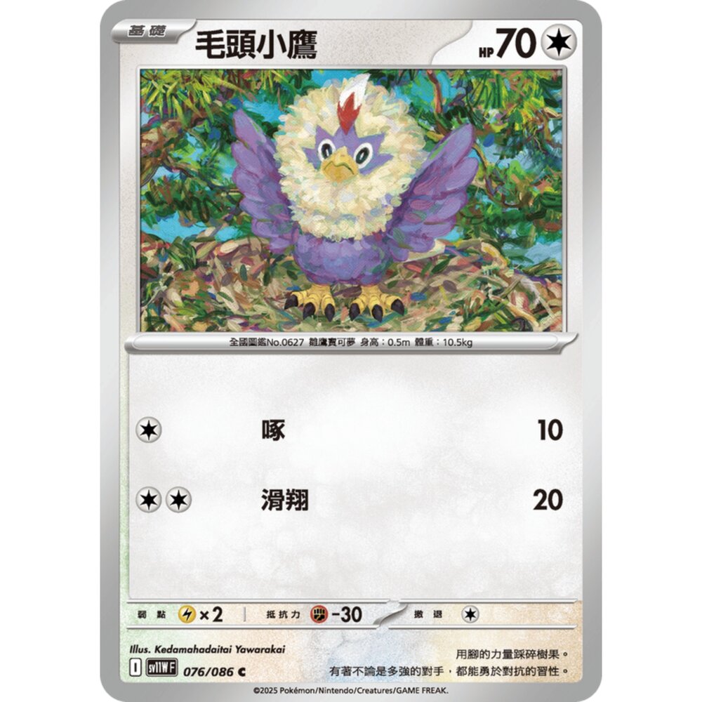 250619174117-【晴天屋】寶可夢 PTCG 中文版 毛頭小鷹 SV11W 076/086 C