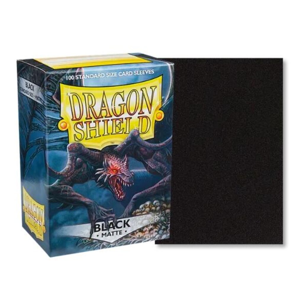 250722194106-【晴天屋】龍盾 Dragon Shield 單面霧 黑色 Black Standard Size 一盒100張