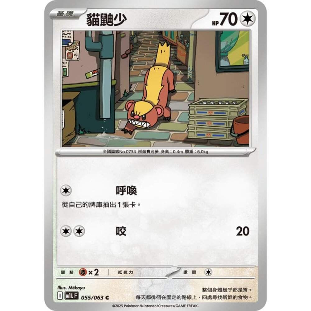 250814233034-【晴天屋】寶可夢 PTCG 中文版 貓鼬少 M1L 055/063 C