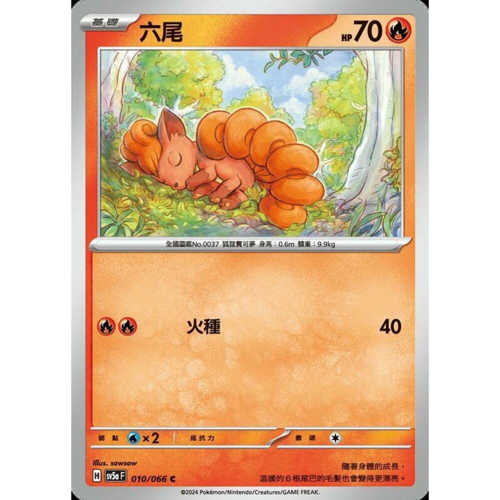 25122188494-【晴天屋】PTCG 寶可夢 中文版 六尾 SV5a 010/066 C