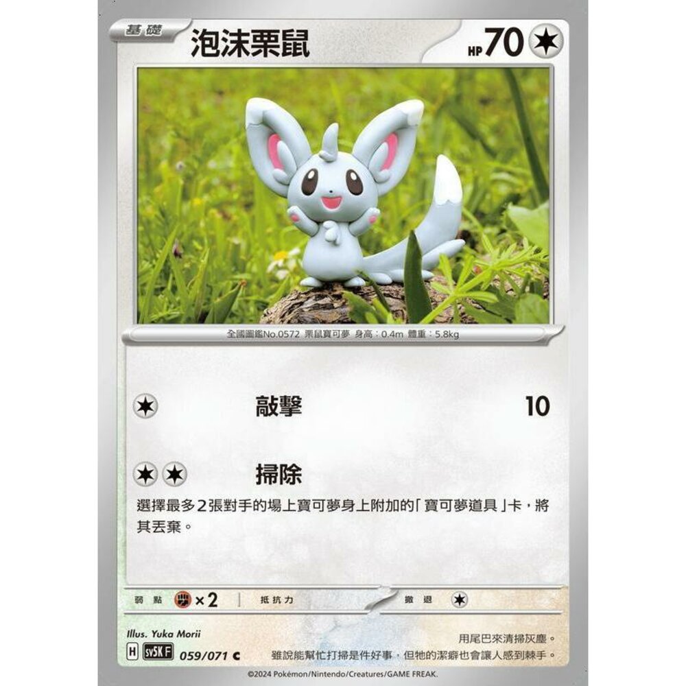 25214502459-【晴天屋】PTCG 寶可夢 中文版 泡沫栗鼠 SV5K 059/071 C