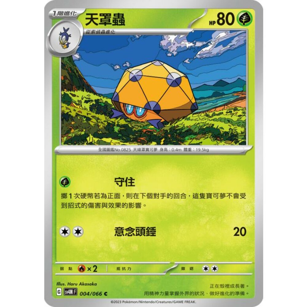 25214513674-【晴天屋】PTCG 寶可夢 中文版 天罩蟲 SV4M 004/066 C
