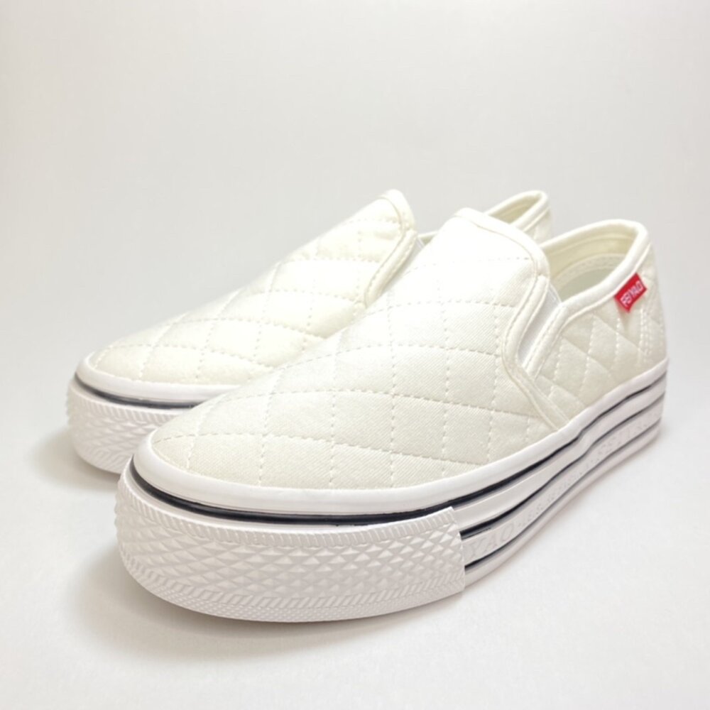 帆布厚底鞋 跟高3.5🔥送鞋墊🔥 現貨秒出 平底鞋 休閒鞋小白鞋 女鞋-圖片-4