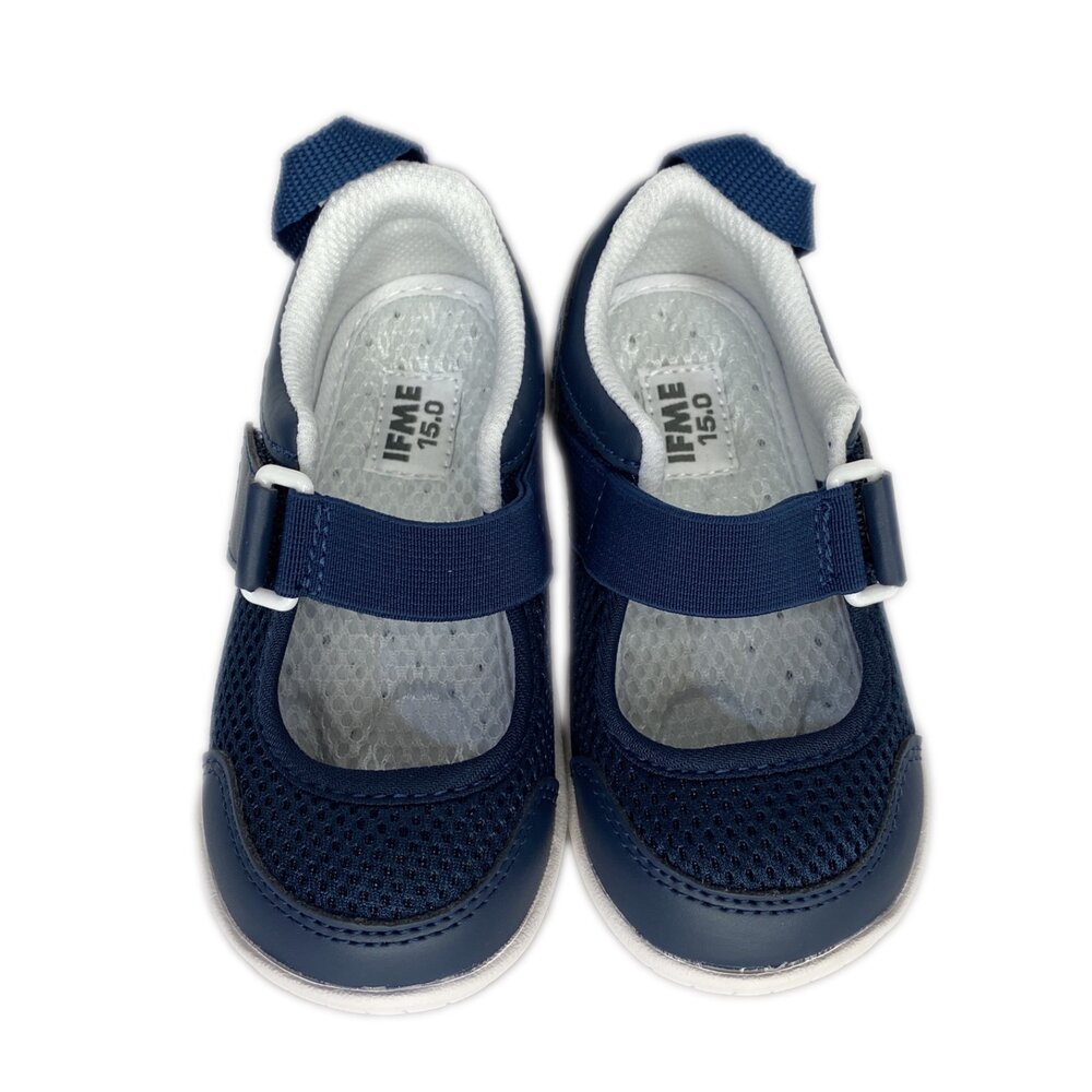 IFME 室內鞋 贈原廠鞋墊 幼兒園 兒童 男童女童 魔鬼氈 網布透氣 男童 女童 白色 機能鞋-圖片-2