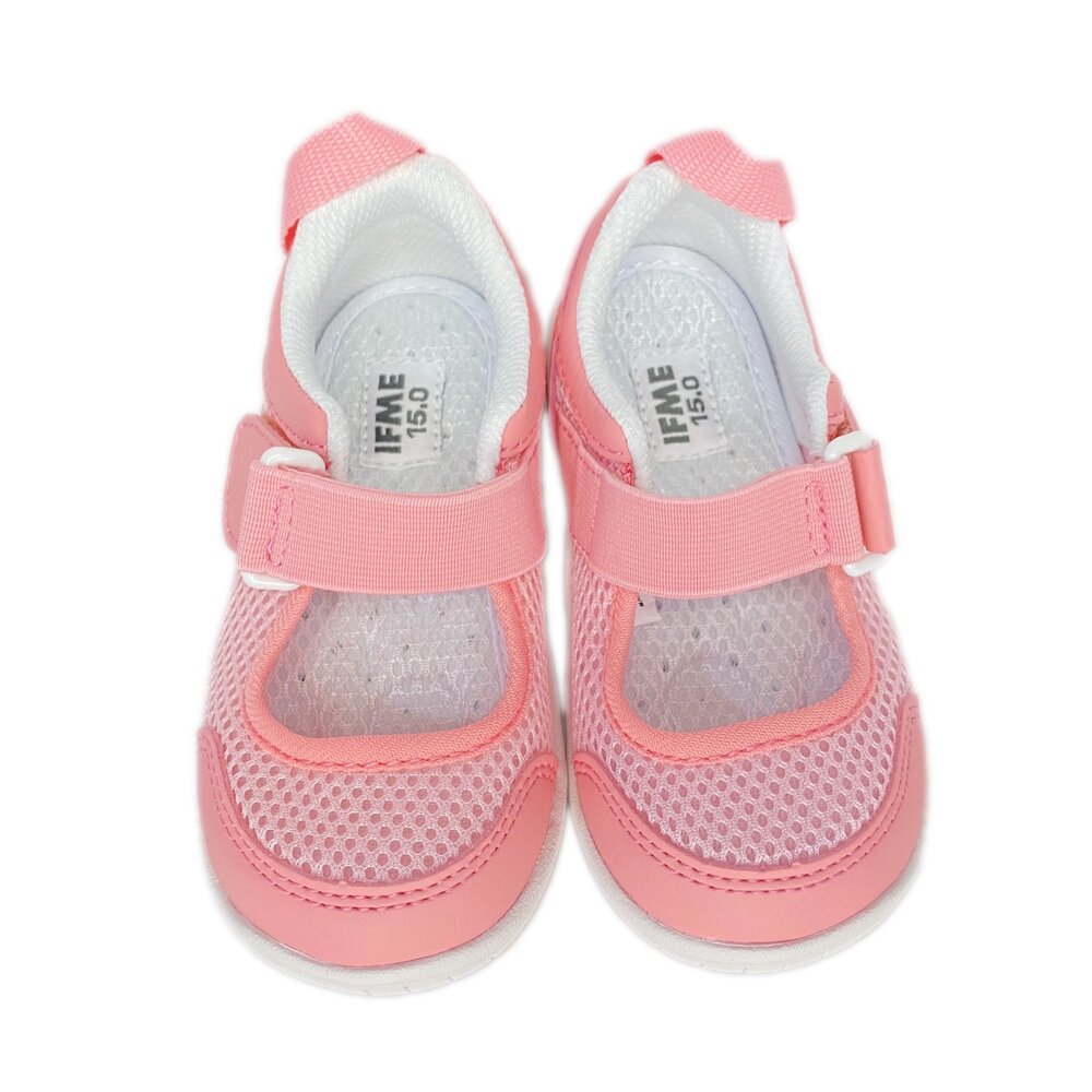 IFME 室內鞋 贈原廠鞋墊 幼兒園 兒童 男童女童 魔鬼氈 網布透氣 男童 女童 白色 機能鞋-圖片-6