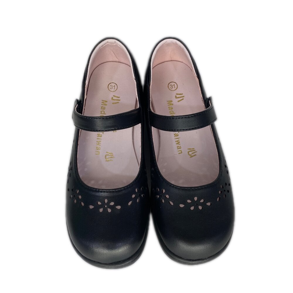 台灣製 女童皮鞋 學生鞋 黑皮鞋 花童鞋 Tolaku 雕花 亮面 漆皮-圖片-5