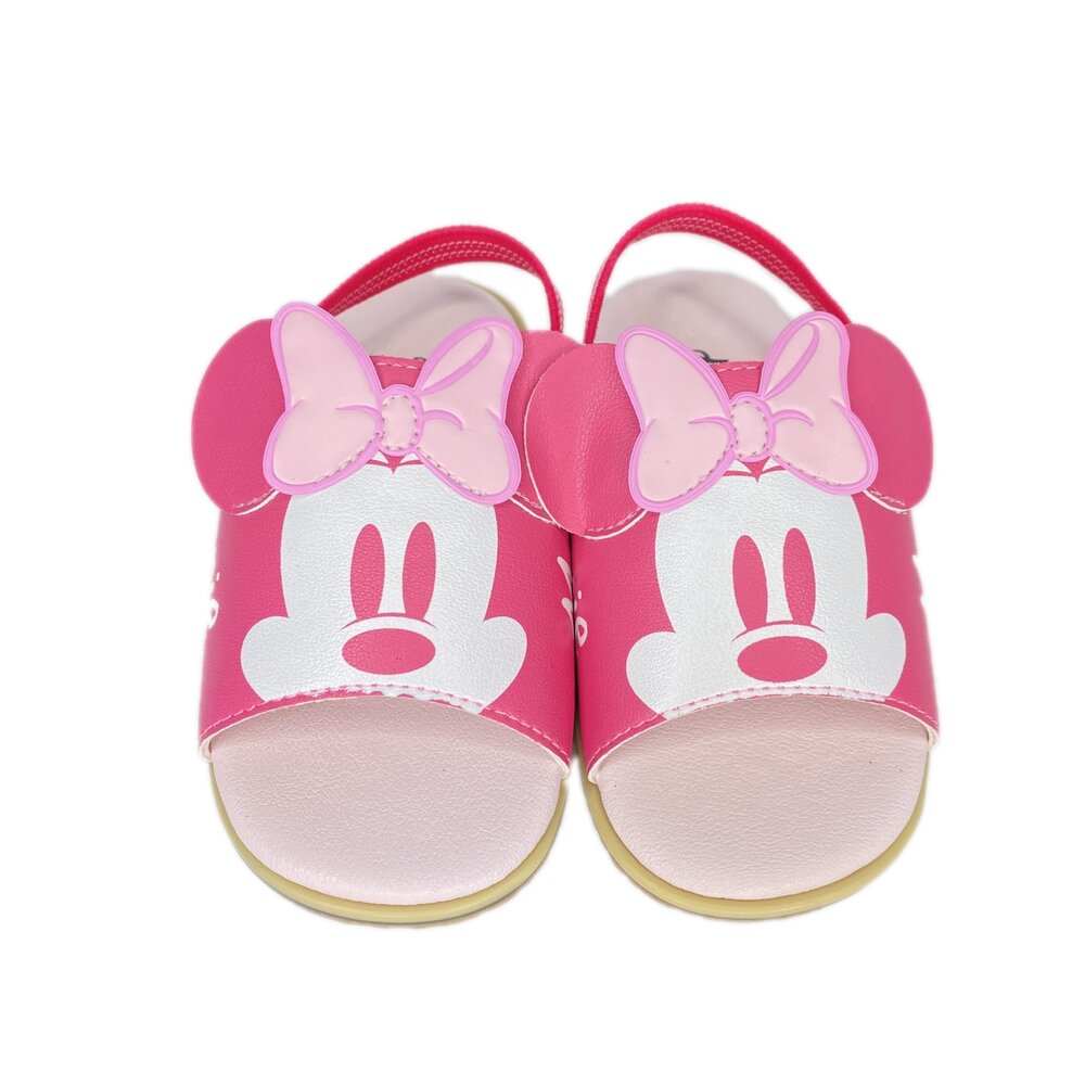 正版授權 迪士尼立體嬰兒涼鞋 拖鞋 台灣製 柔軟皮質防滑底 寶寶學步鞋 露趾綁帶 嬰兒鞋 男嬰女嬰 21-26碼-圖片-8