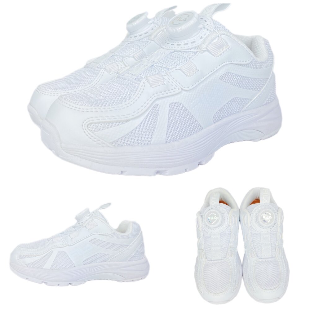 Fila 氣墊鞋 全白球鞋 全黑球鞋 防水 矯正鞋 康特杯 旋鈕鞋 白色 黑色 全新正品 運動鞋 學生鞋-圖片-3