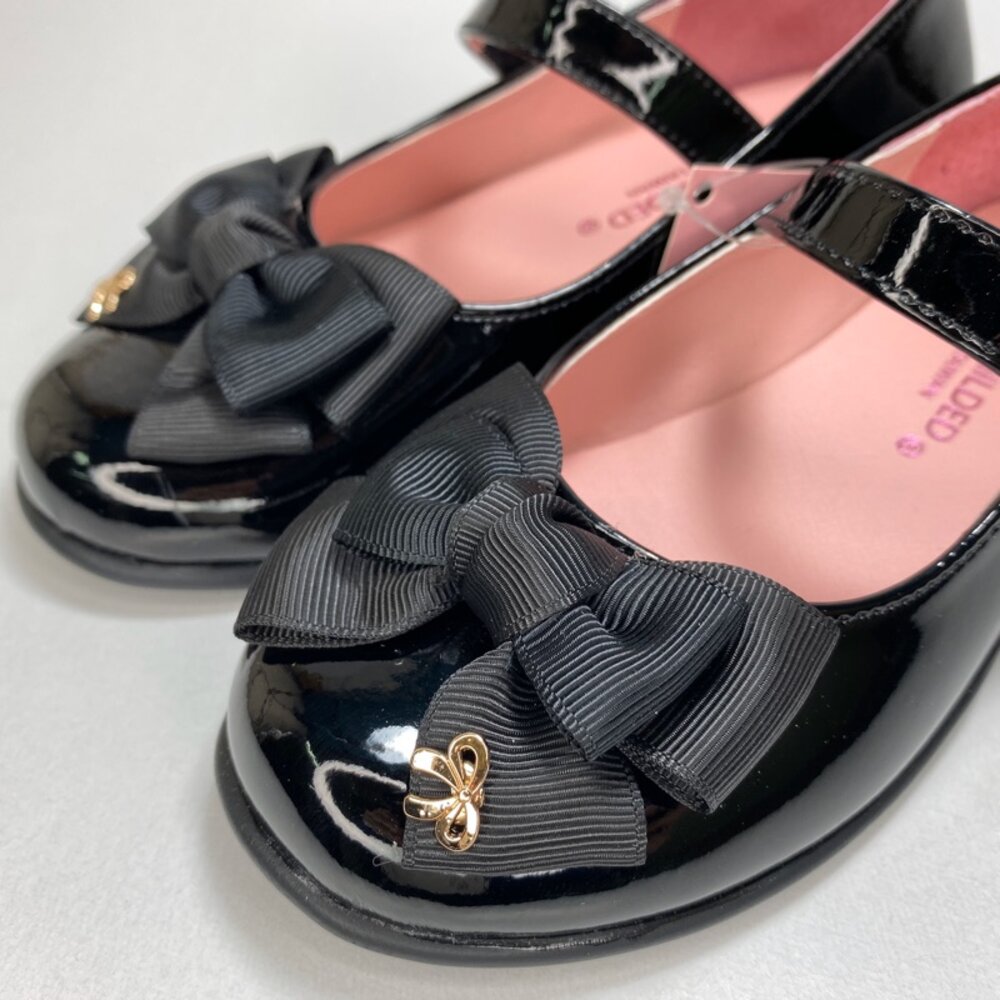 女童真皮皮鞋 漆皮蝴蝶結 公主鞋學生鞋 台灣製 弦樂團 合唱團 魔鬼氈 黑皮鞋 白皮鞋-圖片-4