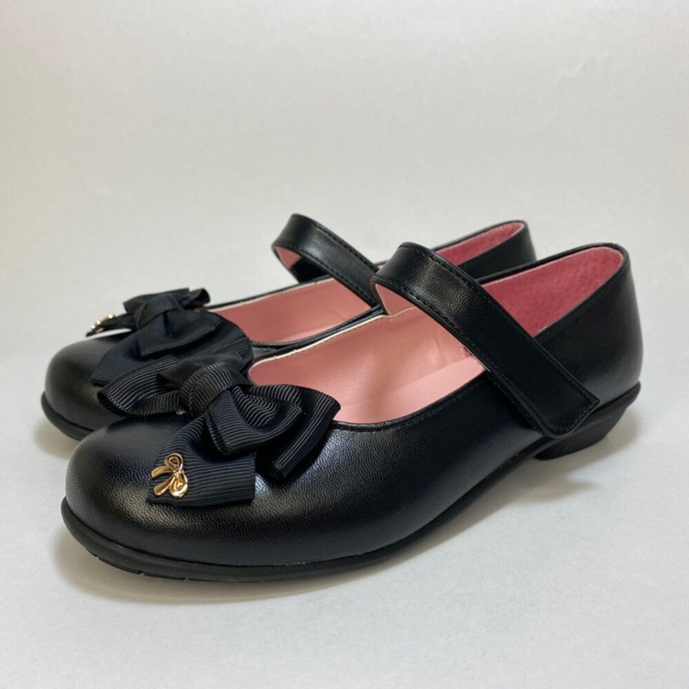 女童真皮皮鞋 漆皮蝴蝶結 公主鞋學生鞋 台灣製 弦樂團 合唱團 魔鬼氈 黑皮鞋 白皮鞋-圖片-7