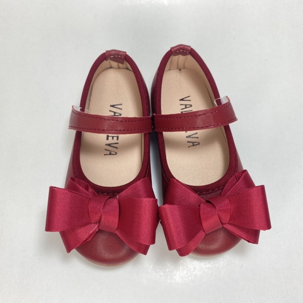 蝴蝶結娃娃鞋 🔥送鞋墊🔥 女童平底鞋 公主鞋 15-19cm 花童鞋 皮鞋 黑色 粉色-圖片-3