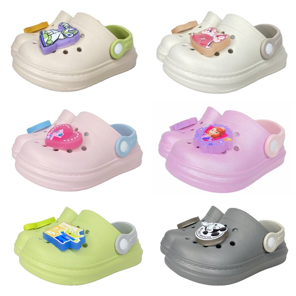 台灣製造 女童電燈拖鞋 蘇菲亞公主 洞洞鞋 玩水 兒童 護趾 封面照片