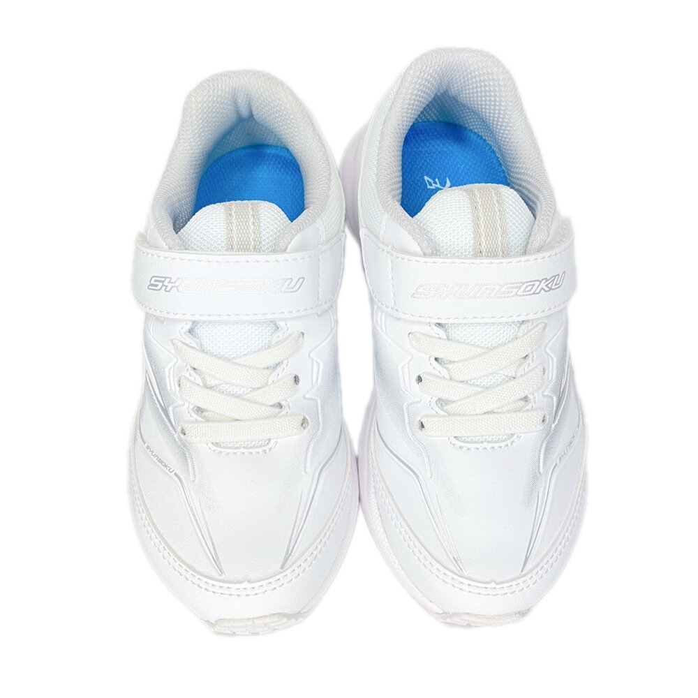 瞬足 syunsoku 全白色球鞋 防水魔鬼氈布鞋 全白球鞋 男童女童 學生鞋-圖片-4