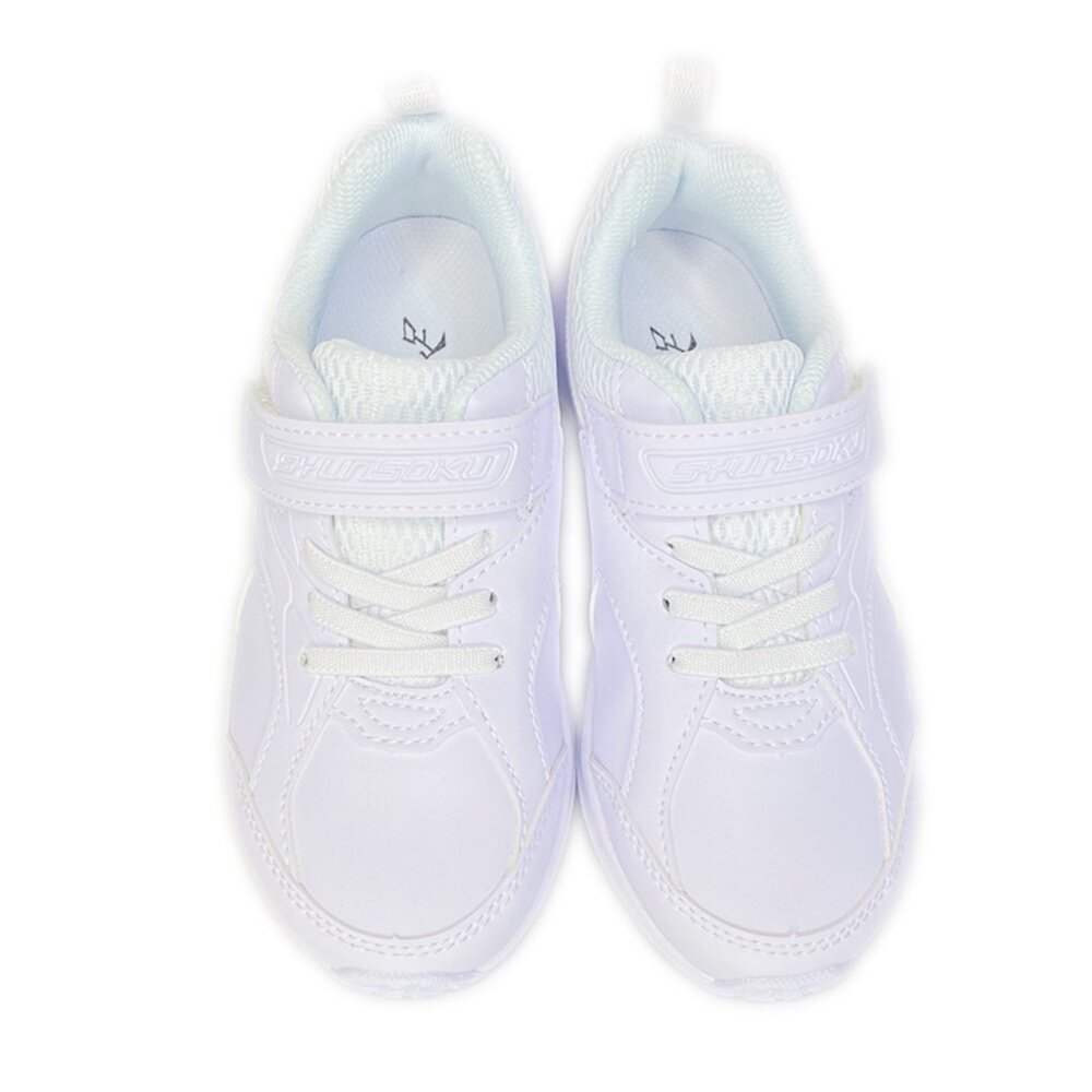 瞬足 syunsoku 全白色球鞋 防水魔鬼氈布鞋 全白球鞋 男童女童 學生鞋-圖片-6