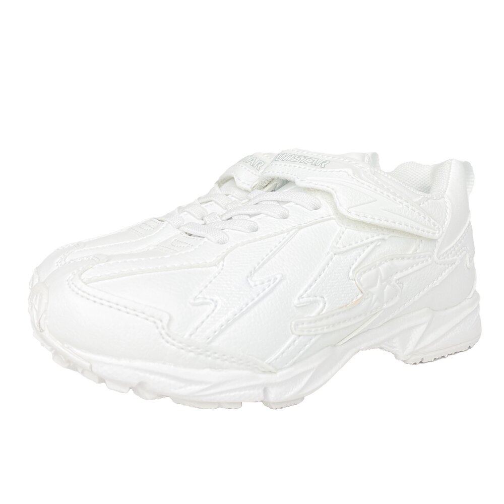 Moonstar 全白運動鞋 白色球鞋 布鞋慢跑鞋 皮面 19-24.5號 網布透氣超輕量 日本月星正品-圖片-4