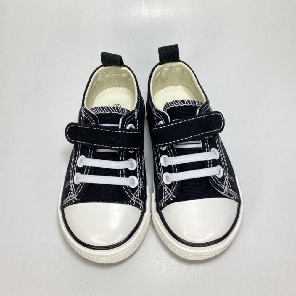 低筒兒童帆布鞋 🔥台灣現貨🔥 魔鬼氈休閒鞋 低筒 高筒 15-22公分-圖片-2