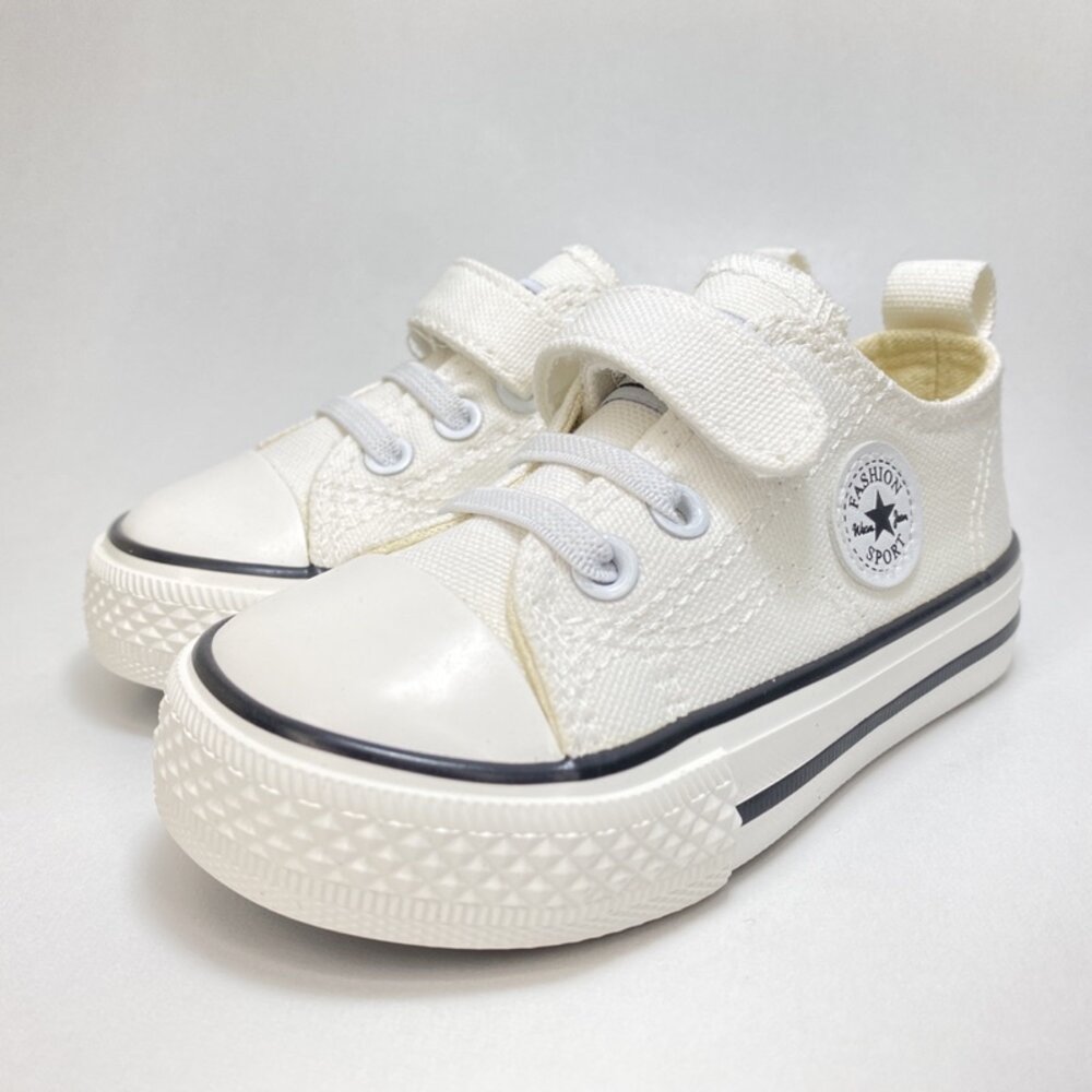 低筒兒童帆布鞋 🔥台灣現貨🔥 魔鬼氈休閒鞋 低筒 高筒 15-22公分-圖片-4