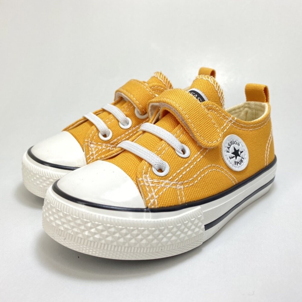 低筒兒童帆布鞋 🔥台灣現貨🔥 魔鬼氈休閒鞋 低筒 高筒 15-22公分-圖片-5