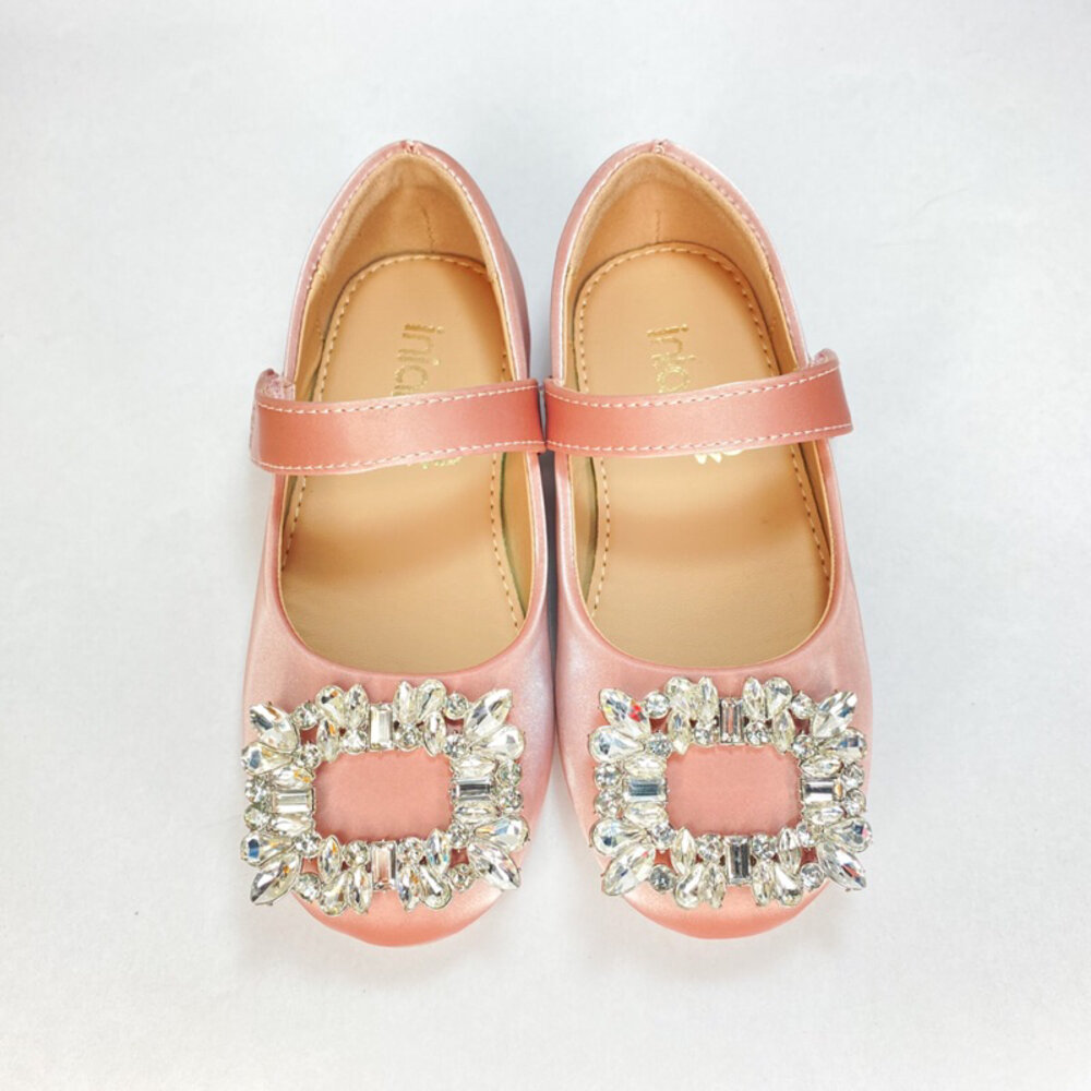 女童銀色娃娃鞋 粉色 🔥台灣現貨🔥 公主鞋 平底鞋 花童鞋 畢典 中童小童 兒童'-圖片-4