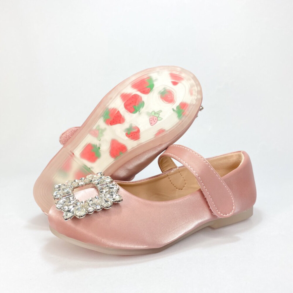 女童銀色娃娃鞋 粉色 🔥台灣現貨🔥 公主鞋 平底鞋 花童鞋 畢典 中童小童 兒童'-圖片-5