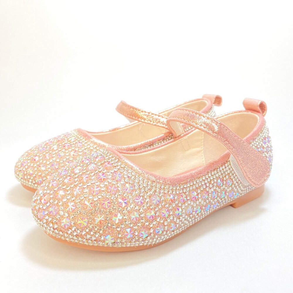 女童銀色娃娃鞋 粉色 🔥台灣現貨🔥 公主鞋 平底鞋 花童鞋 畢典 中童小童 兒童'-圖片-6