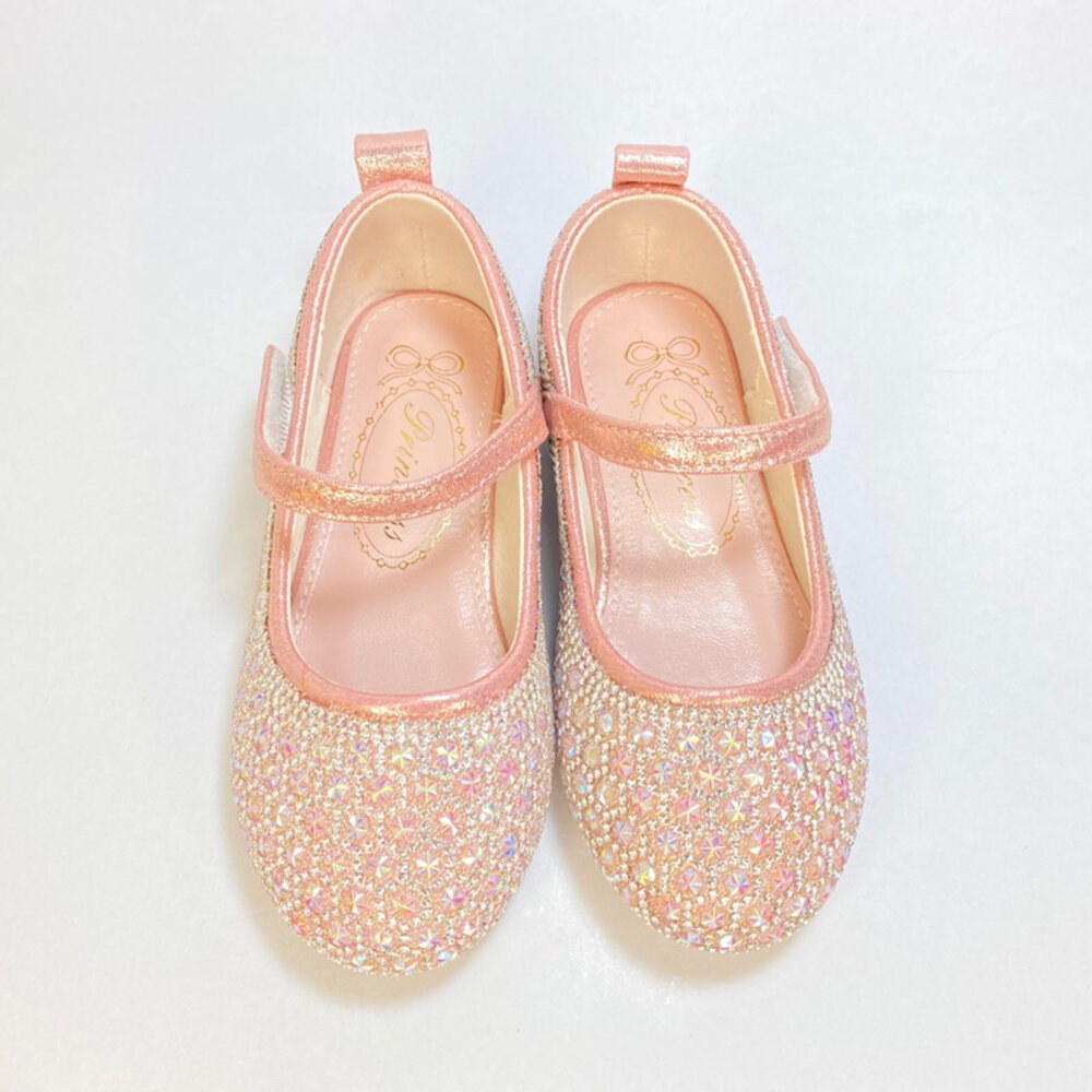女童銀色娃娃鞋 粉色 🔥台灣現貨🔥 公主鞋 平底鞋 花童鞋 畢典 中童小童 兒童'-圖片-7