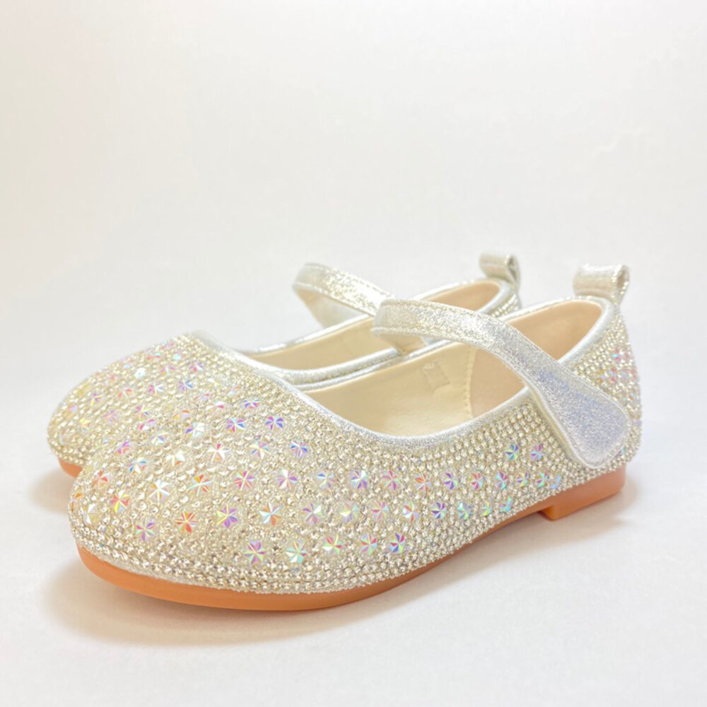 女童銀色娃娃鞋 粉色 🔥台灣現貨🔥 公主鞋 平底鞋 花童鞋 畢典 中童小童 兒童'-圖片-8