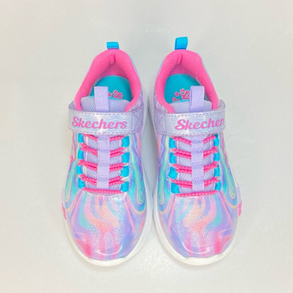 Skechers 女童運動鞋 2024新款 球鞋 全新正品 魔鬼氈 童鞋-圖片-5