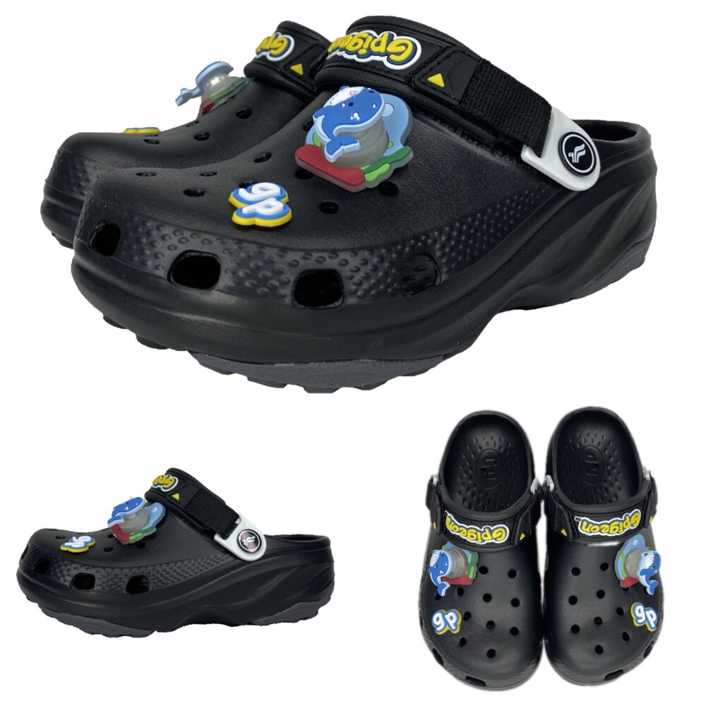 GP 兒童拖鞋 玩水防滑 洞洞鞋 男童女童 雙帶可調整 31-35號 G9306-圖片-4