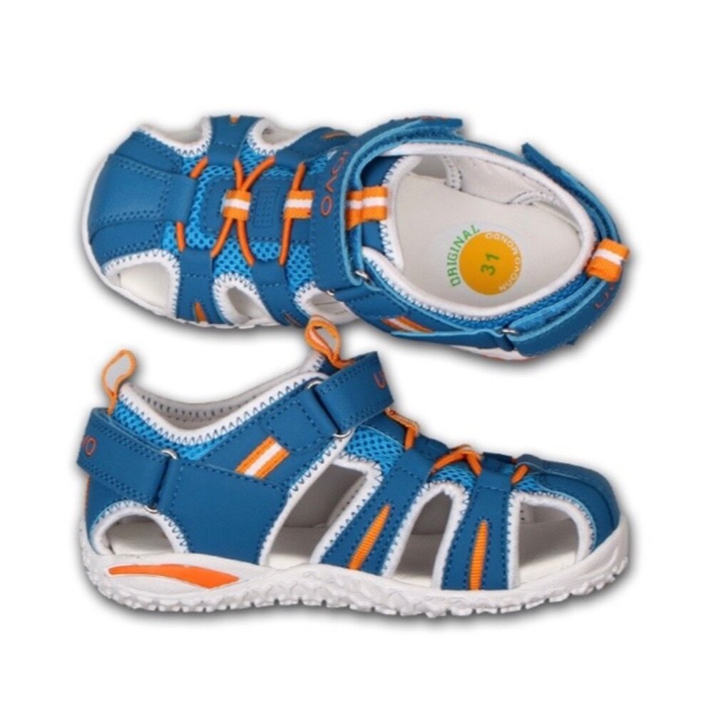 兒童護趾涼鞋 15-23公分 玩水運動 溯溪鞋 男童女童 包頭 前包 UOVO-圖片-3